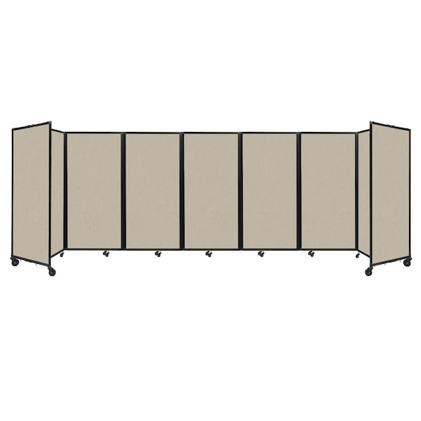 Versare Room Divider 360 Folding Portable Partition 19'6" x 6' Sand Fabric 1172718 - main